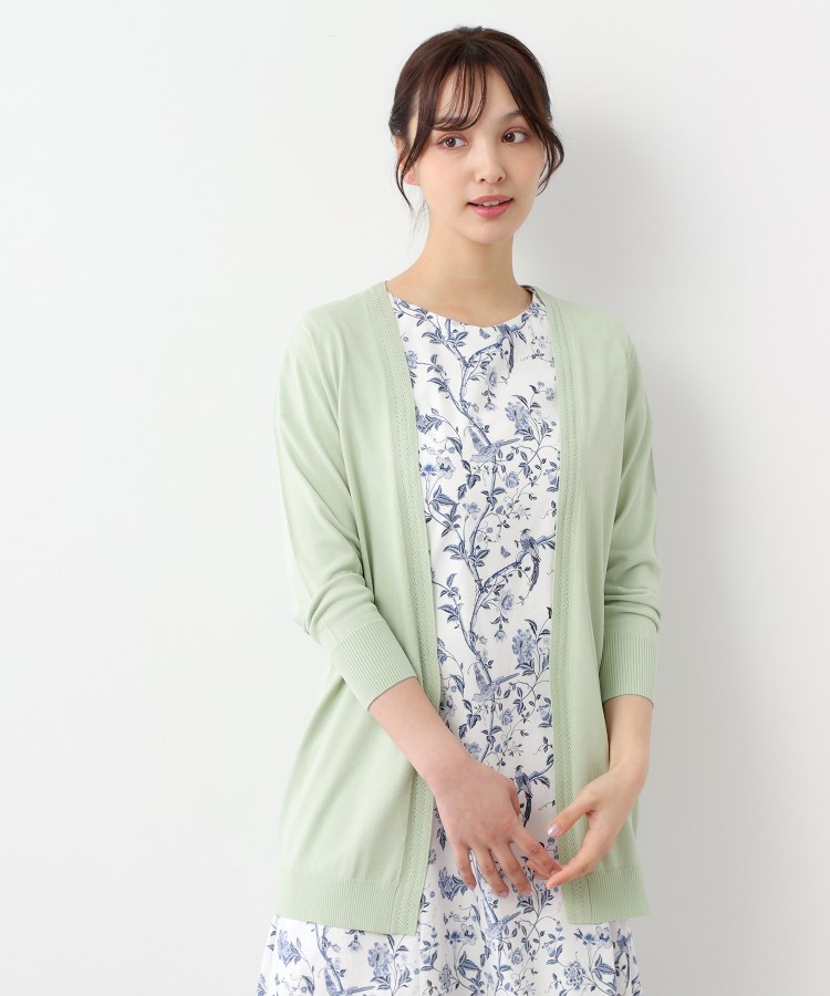 ローラアシュレイ(LAURA ASHLEY)の【UVカット/接触冷感/アイレット入り／ミドル丈】トッパーカーディガン5