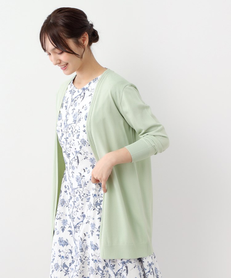 ローラアシュレイ(LAURA ASHLEY)の【UVカット/接触冷感/アイレット入り／ミドル丈】トッパーカーディガン6