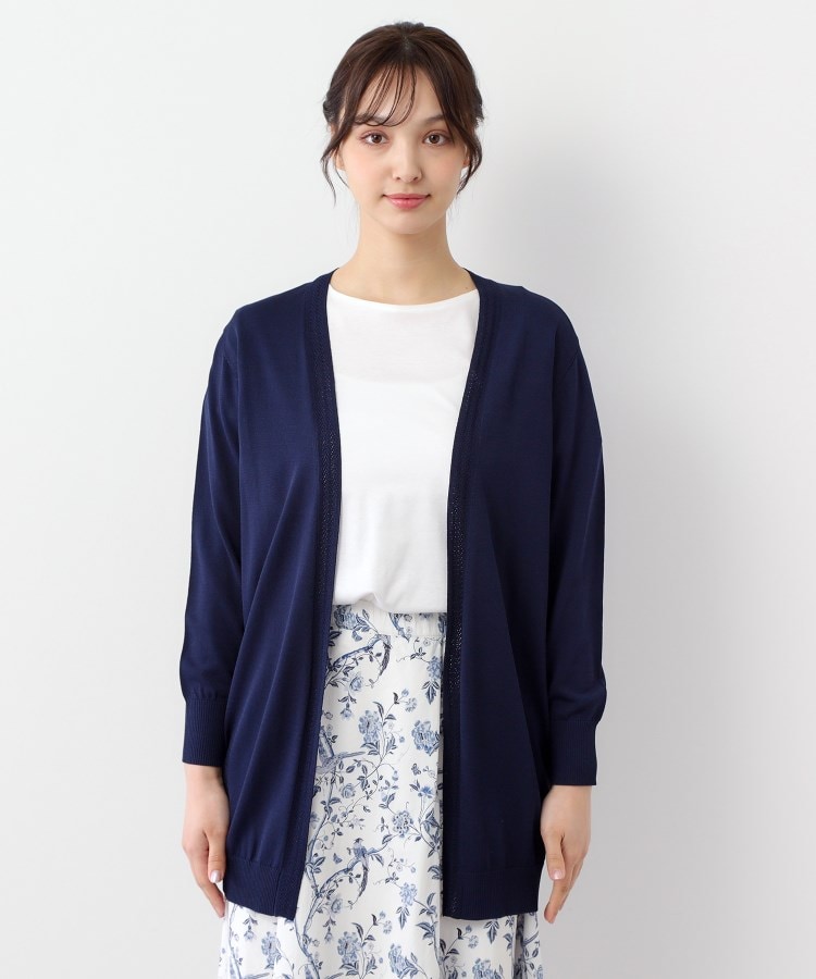 ローラアシュレイ(LAURA ASHLEY)の【UVカット/接触冷感/アイレット入り／ミドル丈】トッパーカーディガン13