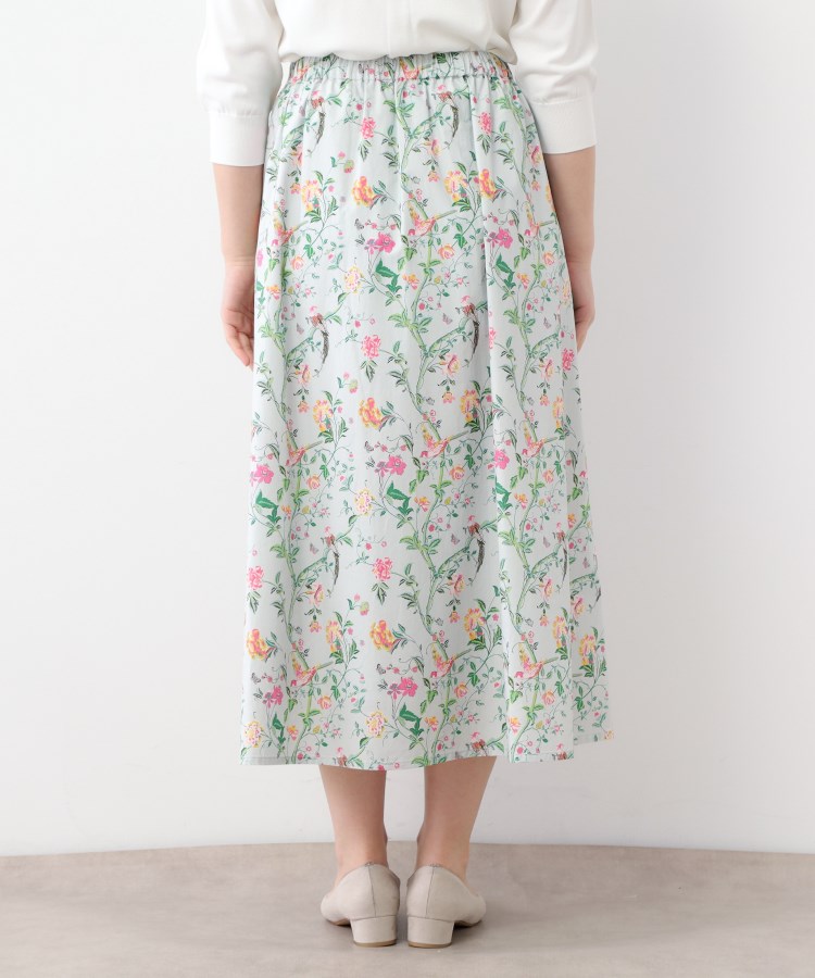 ローラアシュレイ(LAURA ASHLEY)の【コットン100％／ウエストゴム／タックあり】サマーパレス柄 タイプライタースカート15