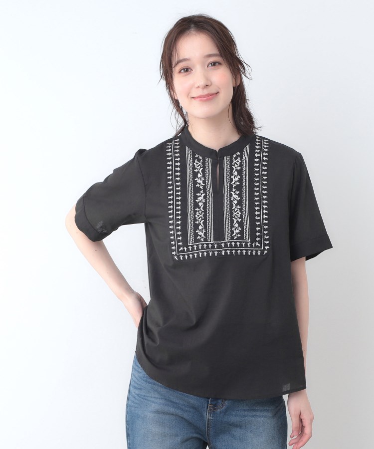 SETUP可/コットン100%/インド綿/刺繍入り】デザインブラウス SETUP可/コットン100%/インド綿/刺繍入り】デザインブラウス