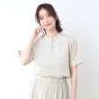 ローラアシュレイ(LAURA ASHLEY)の【SETUP可／コットン100％／インド綿／刺繍入り】デザインブラウス ベージュ(052)