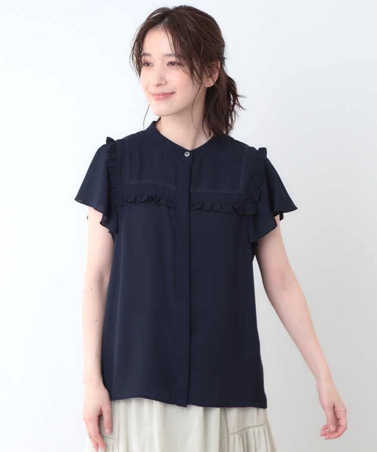 ローラアシュレイ(LAURA ASHLEY)の【ミニフリル／比翼前立】 デザインブラウス9