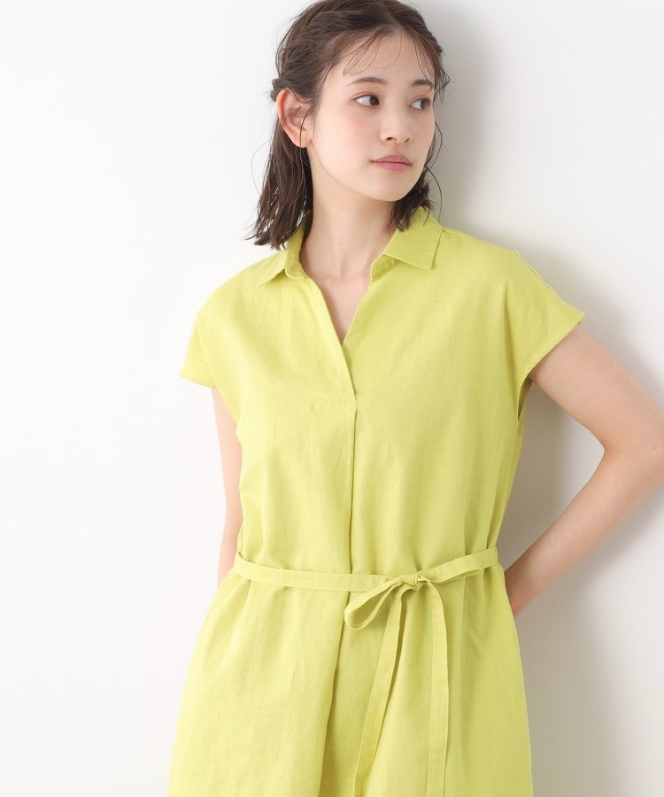 ローラアシュレイ(LAURA ASHLEY)の【綿麻素材／ペチコート付き】シャツワンピース5