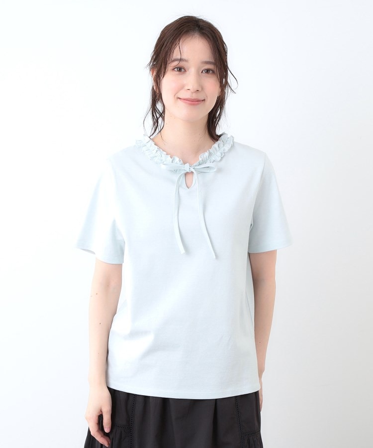 ローラアシュレイ(LAURA ASHLEY)の【前後2WAY／コットン100％/日本製】フリルネック Tシャツ27