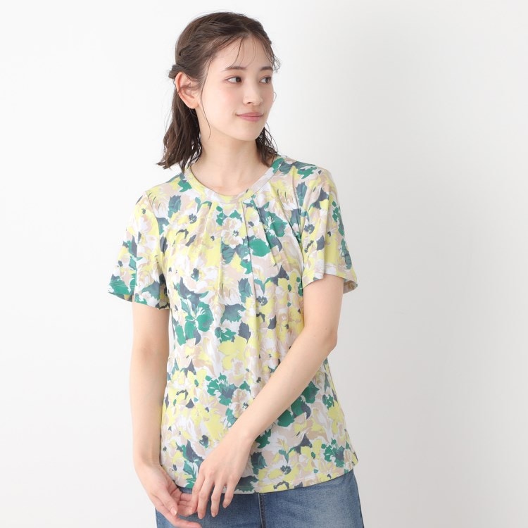 ローラアシュレイ(LAURA ASHLEY)の【洗える／ジャージ素材／同柄アイテムあり】オーズビー ハイドランジア柄 プルオーバー カットソー
