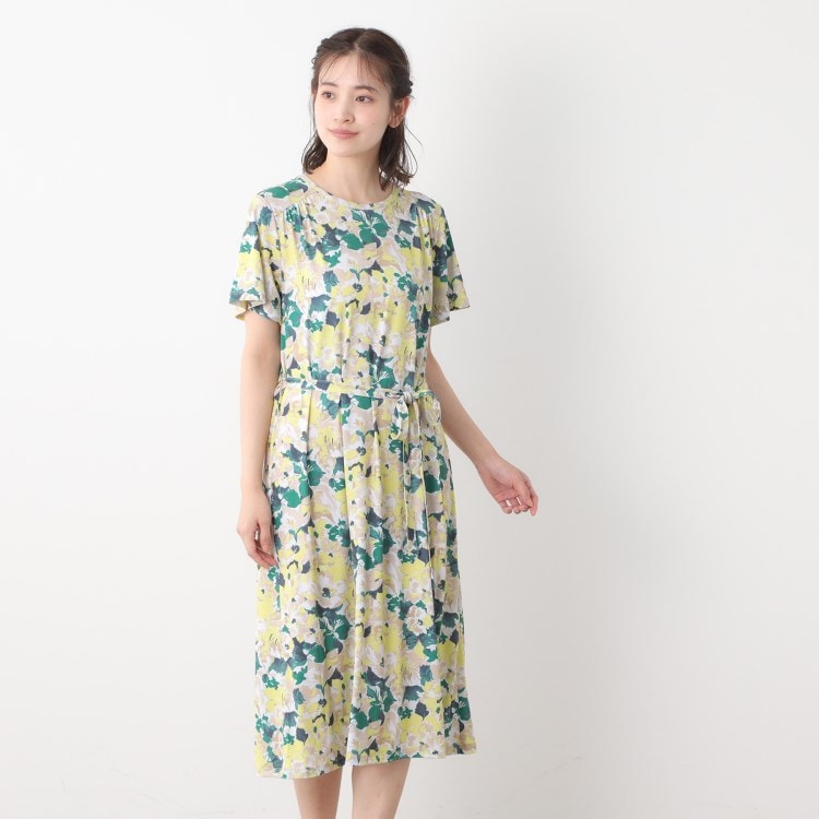 ローラアシュレイ(LAURA ASHLEY)の【洗える／ジャージ素材／同柄アイテムあり】】オーズビー ハイドランジア柄 ワンピース ミドルワンピース