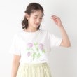 ローラアシュレイ(LAURA ASHLEY)の【コットン100％／洗える】ハイドランジア柄Tシャツ オフホワイト(003)