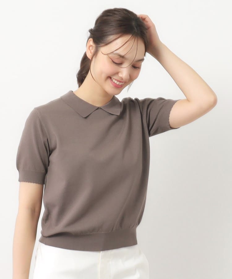 ローラアシュレイ(LAURA ASHLEY)の【UVカット／洗える】衿付きサマーニット5