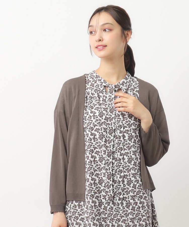 ローラアシュレイ(LAURA ASHLEY)の【UVカット／洗える】トッパーカーディガン モカブラウン(042)