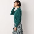 ローラアシュレイ(LAURA ASHLEY)の【洗える】フリルハイネックコットン混プルオーバー グリーン(022)