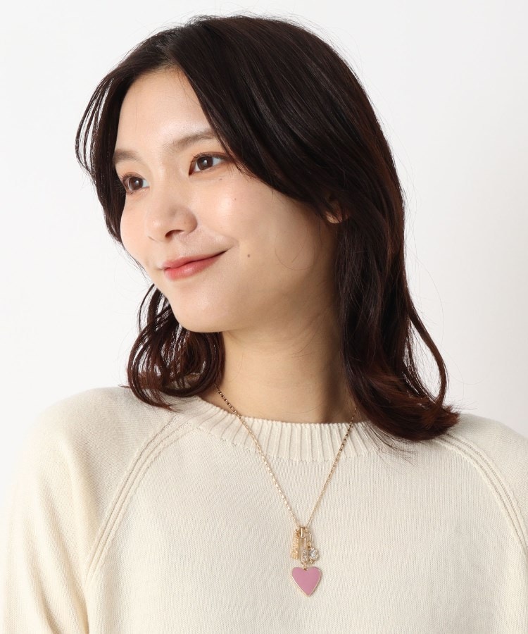 LOVE”チャームピンクハートペンダント(ネックレス) | LAURA ASHLEY