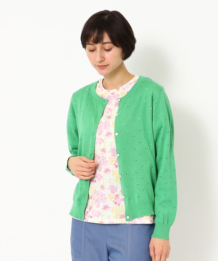 ローラアシュレイ(LAURA ASHLEY)の【洗える】アイレット透かし編み カーディガン21