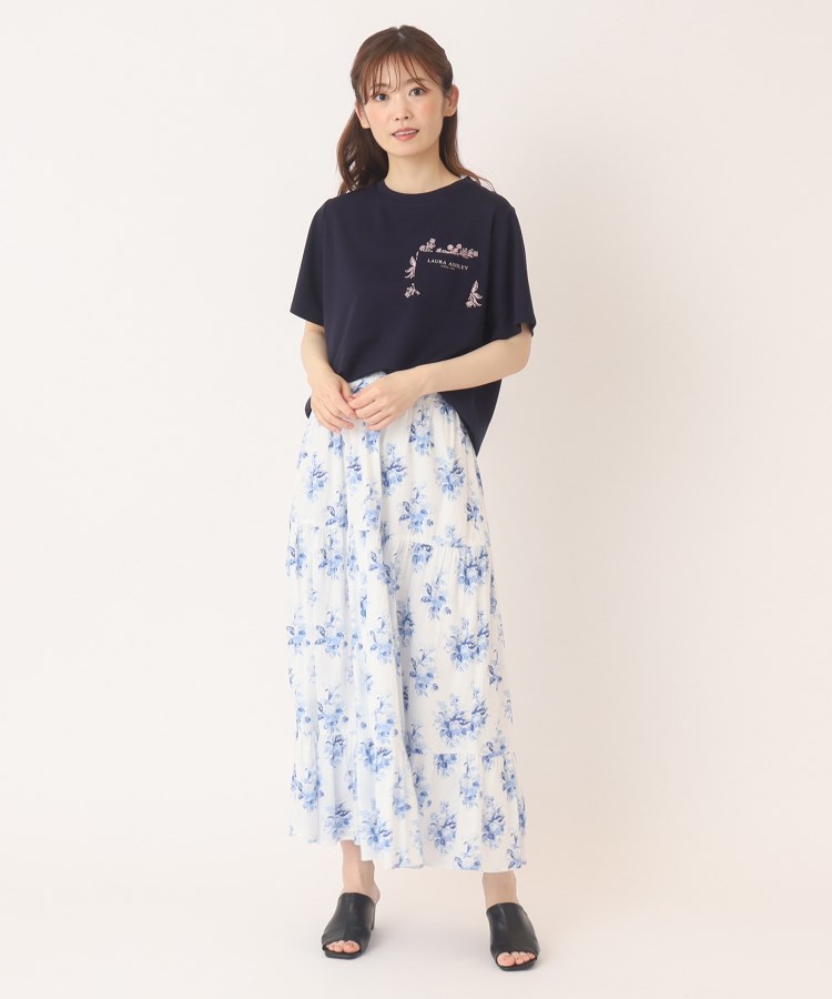 ローラアシュレイ(LAURA ASHLEY)の【接触冷感/洗える】ブランブル柄ポケットTシャツ15