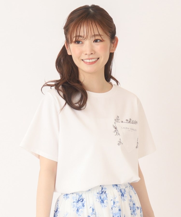 ローラアシュレイ(LAURA ASHLEY)の【接触冷感/洗える】ブランブル柄ポケットTシャツ17