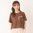 ローラアシュレイ(LAURA ASHLEY)の【接触冷感/洗える】ブランブル柄ポケットTシャツ ダークブラウン(043)