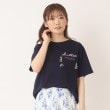 ローラアシュレイ(LAURA ASHLEY)の【接触冷感/洗える】ブランブル柄ポケットTシャツ ネイビー(093)