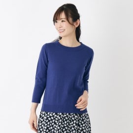 ローラアシュレイ(LAURA ASHLEY)の【マシンウォッシャブル可/コットン混/同素材アイテムあり】ボートネックニット