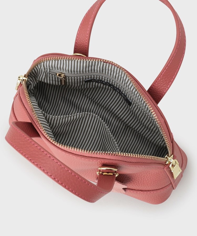 ローラアシュレイ(LAURA ASHLEY)の【牛革／ショルダー布ベルト付】レザーボウラーミニサッチェルバッグ15