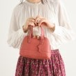 ローラアシュレイ(LAURA ASHLEY)の【牛革／ショルダー布ベルト付】レザーボウラーミニサッチェルバッグ ピンク(072)