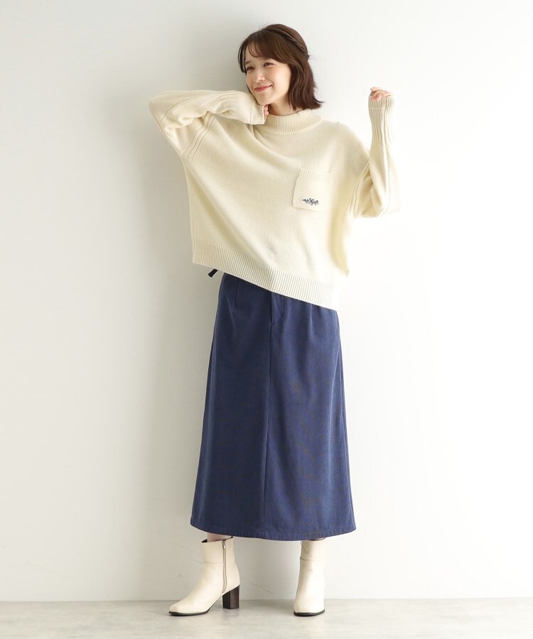 ローラアシュレイ(LAURA ASHLEY)の【ウール混／ブランブルロゴ／4colors】ポケット付き刺繍ニット3