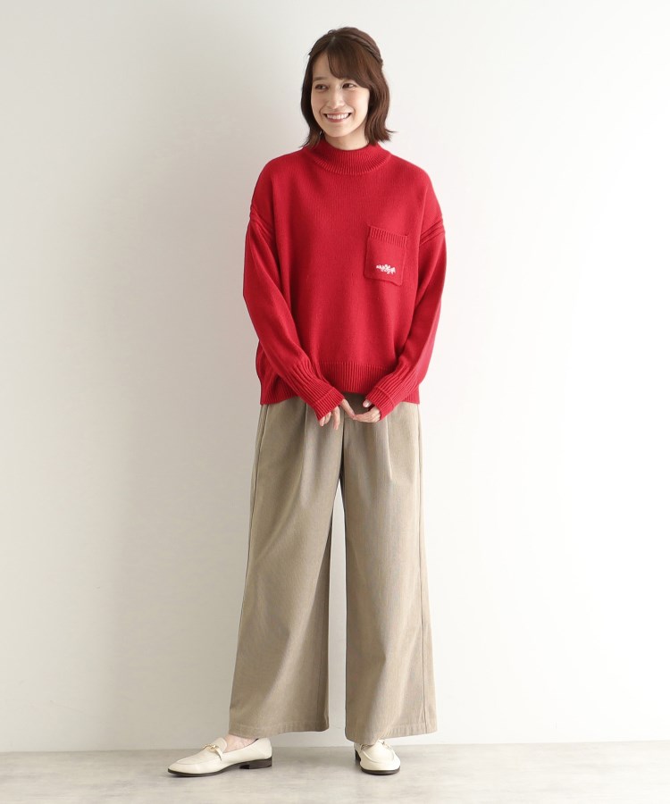 ローラアシュレイ(LAURA ASHLEY)の【ウール混／ブランブルロゴ／4colors】ポケット付き刺繍ニット14