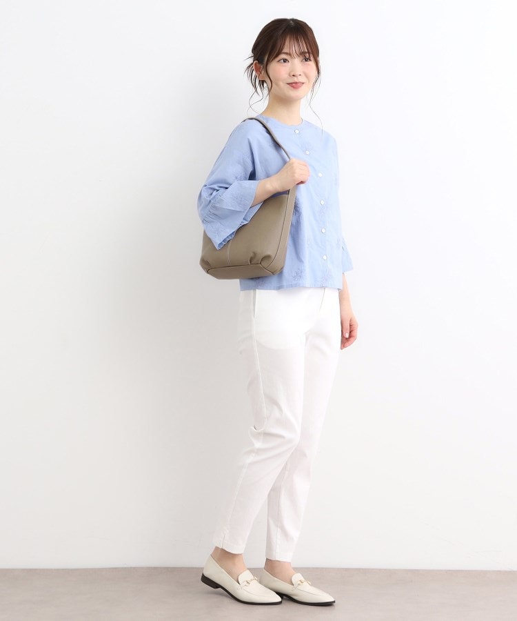 ローラアシュレイ(LAURA ASHLEY)の【牛革レザー／ショルダー長さ調節可】ワンハンドルバッグ4
