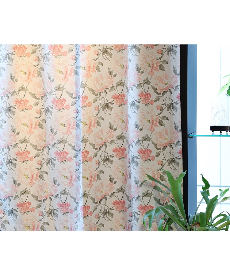 ローラアシュレイホーム(LAURA ASHLEY HOME)の【ピオニー/防炎/遮光/洗える】フラワープリントカーテン W100×H135cm7