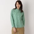 ローラアシュレイホーム(LAURA ASHLEY HOME)の【Lサイズあり/日本製/ワンマイルウエア】丸衿ロゴ刺しゅうシャツ グリーン(222)