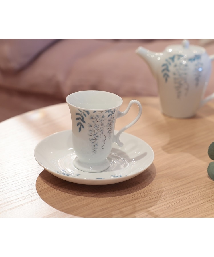 ローラアシュレイホーム(LAURA ASHLEY HOME)のパルテール柄　カップ＆ソーサー ホワイト(102)