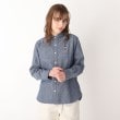 ローラアシュレイホーム(LAURA ASHLEY HOME)の刺繍入りラウンドカラーシャツ ブルー(092)