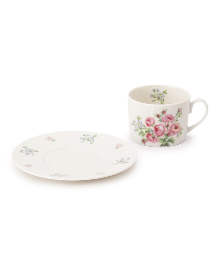 ＜WORLD＞ LAURA ASHLEY HOME(ローラアシュレイホーム) バンチェッドロージズ柄 カップ＆ソーサ―