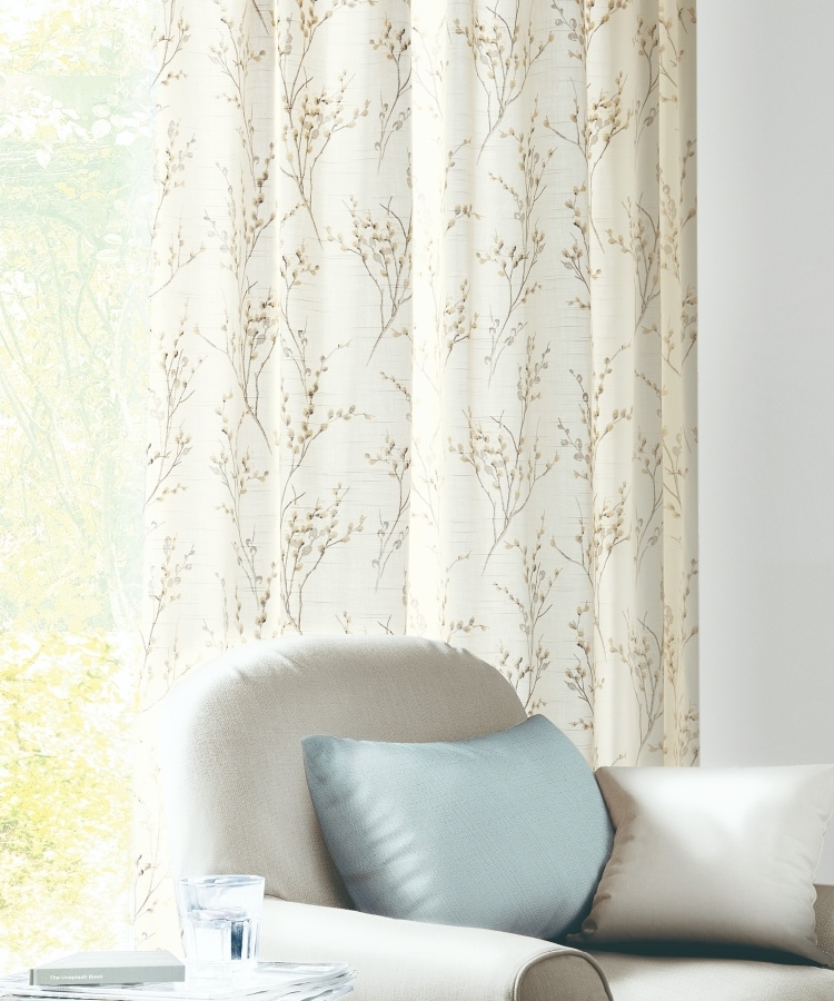 ＜WORLD＞ LAURA ASHLEY HOME(ローラアシュレイホーム) 既成カーテン プッシーウィロー 100×135cm画像