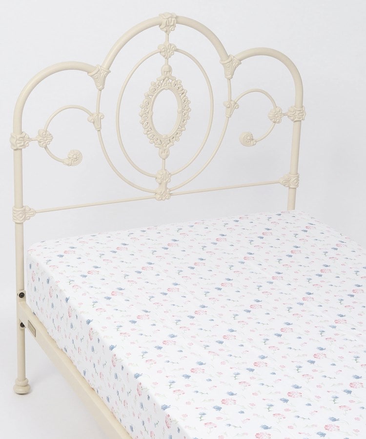 ローラアシュレイホーム(LAURA ASHLEY HOME)の【シングル】ワイルドメドウ柄　マットレスカバー オレンジ(167)