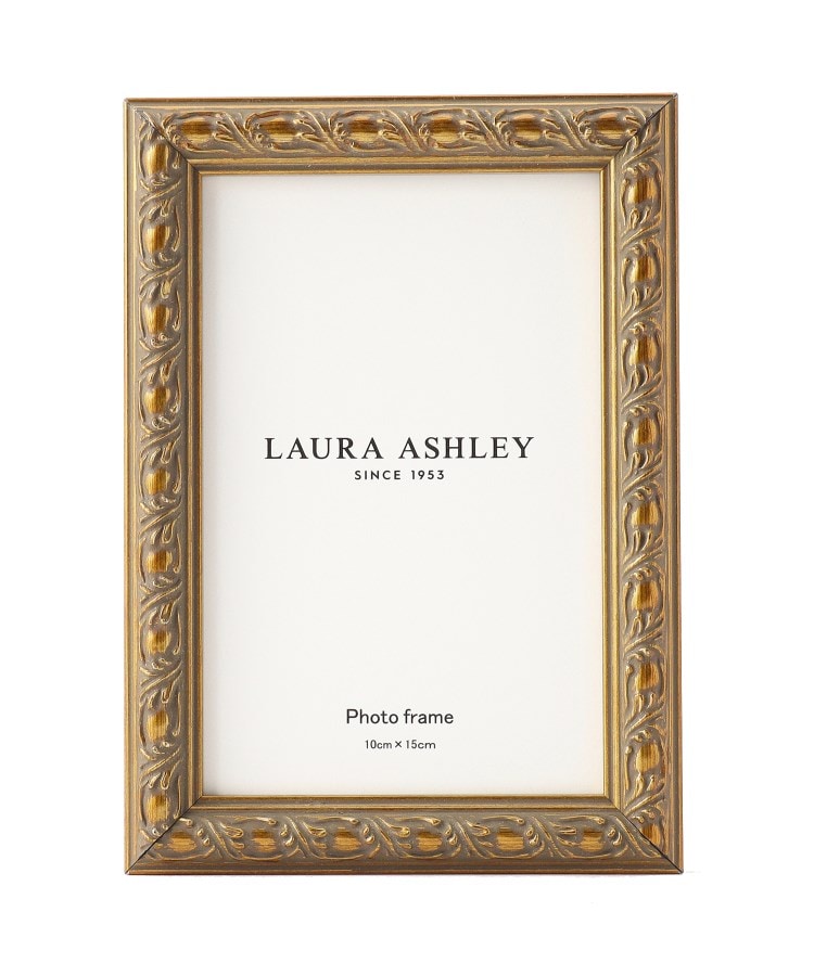 ＜WORLD＞ LAURA ASHLEY HOME(ローラアシュレイホーム) フォトフレーム 4×6 ゴールド画像