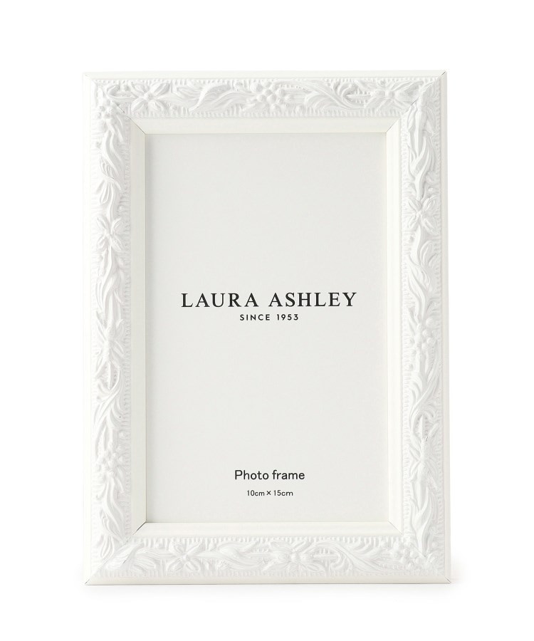 ＜WORLD＞ LAURA ASHLEY HOME(ローラアシュレイホーム) フォトフレーム 4×6 ホワイト画像