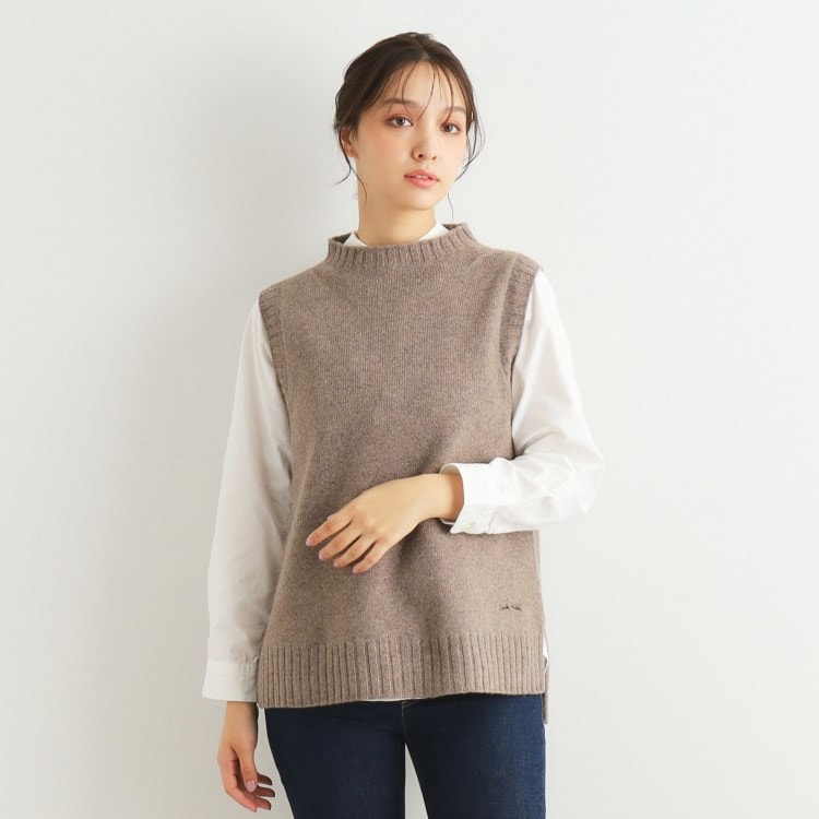 ローラアシュレイホーム(LAURA ASHLEY HOME)の【カラー追加/日本製/ワンマイルウエア】ソフトウール混ベスト ニット/セーター