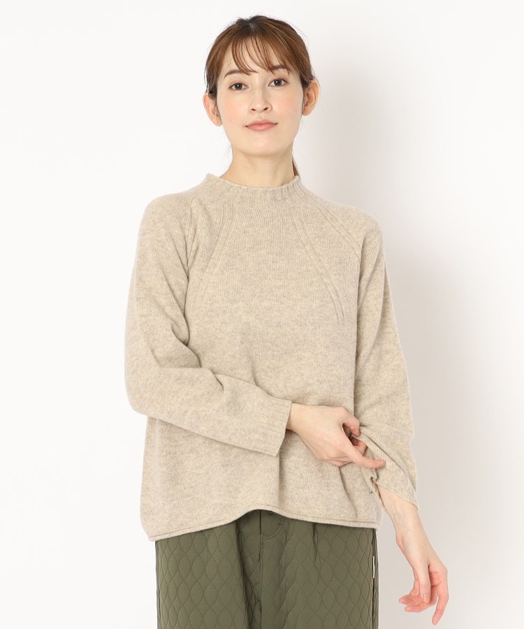 ローラアシュレイホーム(LAURA ASHLEY HOME)の【カラー追加/日本製/ワンマイルウエア】ソフトウール混プルオーバー ベージュ(052)