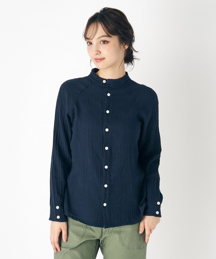 ローラアシュレイホーム(LAURA ASHLEY HOME)の【カラー追加！ダブルガーゼ/日本製/ワンマイルウエア】ハイネックシャツ11