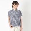 ローラアシュレイホーム(LAURA ASHLEY HOME)の【日本製/ワンマイルウエア】ラウンドカラーブラウス ブルー(293)