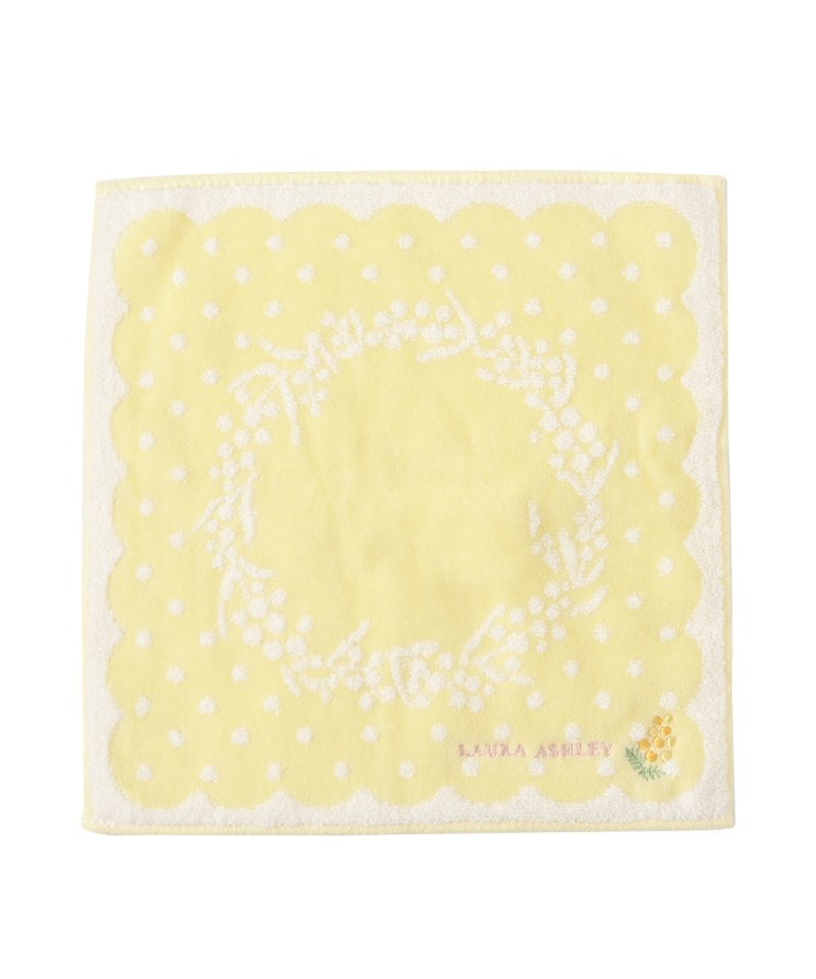 ローラアシュレイホーム(LAURA ASHLEY HOME)のミモザタオルハンカチ サークル イエロー(131)