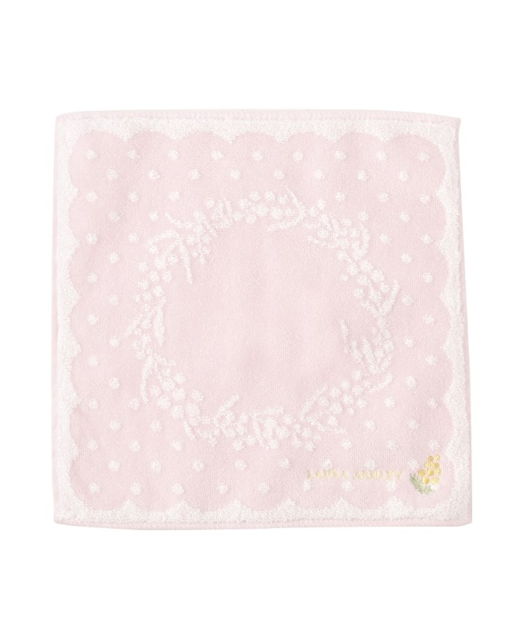 ローラアシュレイホーム(LAURA ASHLEY HOME)のミモザタオルハンカチ サークル ピンク(171)