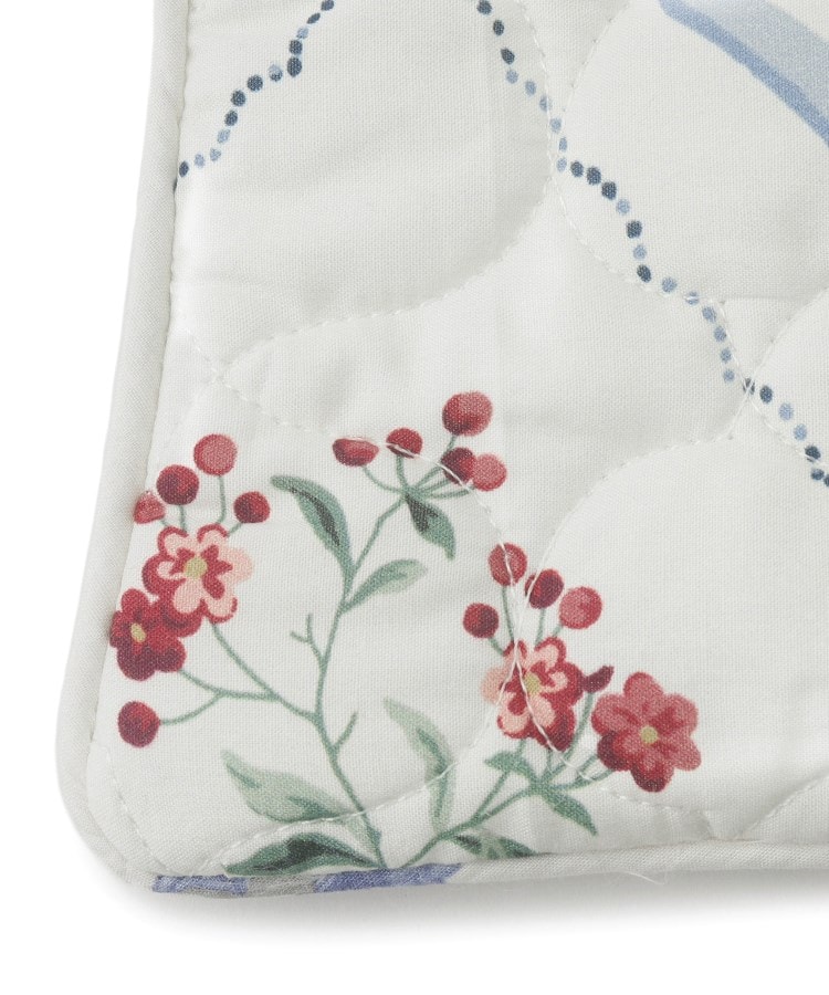 ローラアシュレイホーム(LAURA ASHLEY HOME)のピンフォードトレリス&ダンデライオン柄　キルトクッションカバー 　45×45cm3
