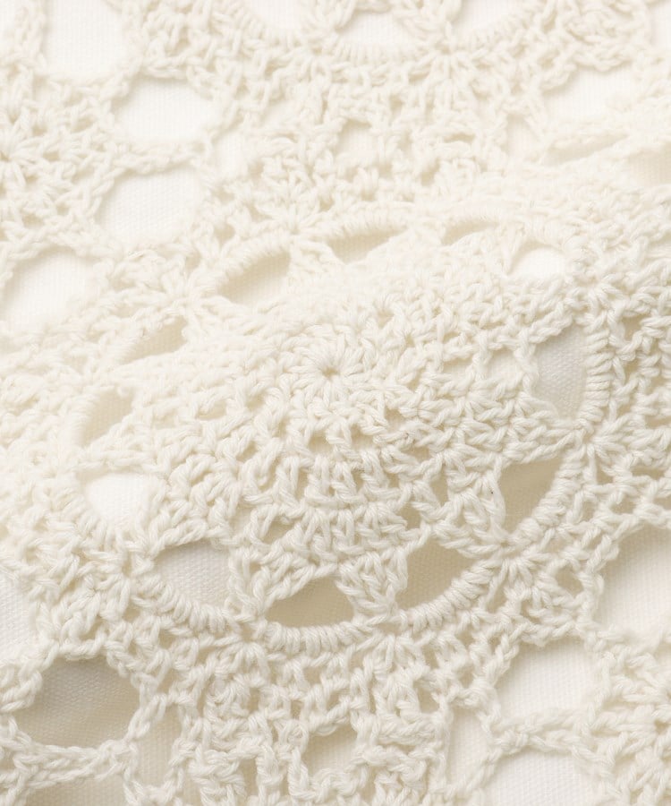 ローラアシュレイホーム(LAURA ASHLEY HOME)のハンドクロシェ　クッションカバー (45×45cm）4