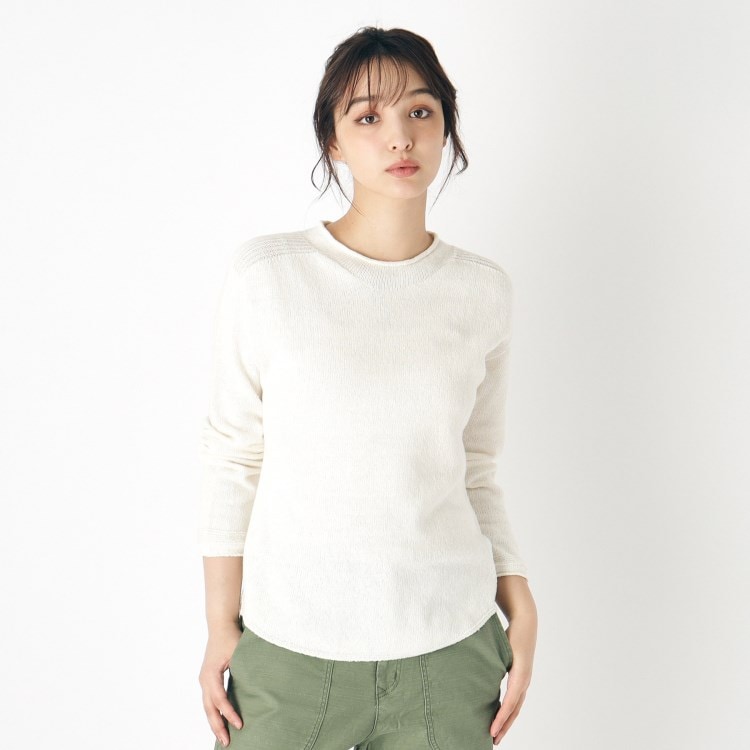 ローラアシュレイホーム(LAURA ASHLEY HOME)の【シルクコットン/日本製/ワンマイルウエア】ラウンドネックプルオーバー ニット/セーター