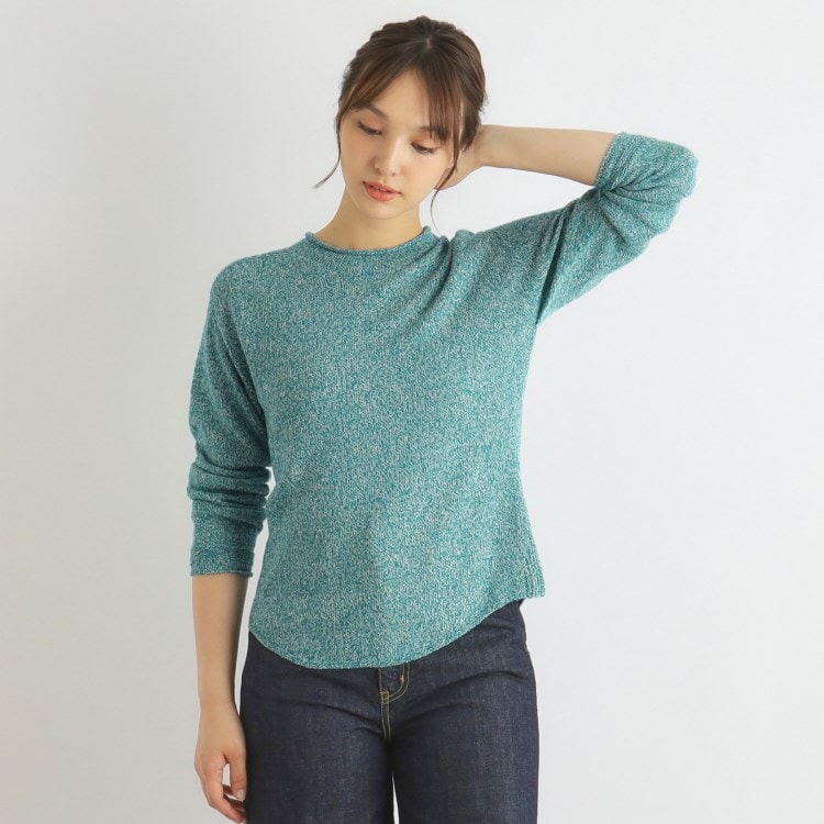 ローラアシュレイホーム(LAURA ASHLEY HOME)の【シルクコットン/日本製/ワンマイルウエア】ラウンドネックプルオーバー ニット/セーター