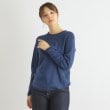 ローラアシュレイホーム(LAURA ASHLEY HOME)の【シルクコットン/日本製/ワンマイルウエア】ラウンドネックプルオーバー ブルー(092)