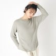ローラアシュレイホーム(LAURA ASHLEY HOME)の【シルクコットン/日本製/ワンマイルウエア】ラウンドネックプルオーバー グレー(012)