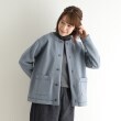 ローラアシュレイホーム(LAURA ASHLEY HOME)の強縮ウール混ジャケット グレー(012)