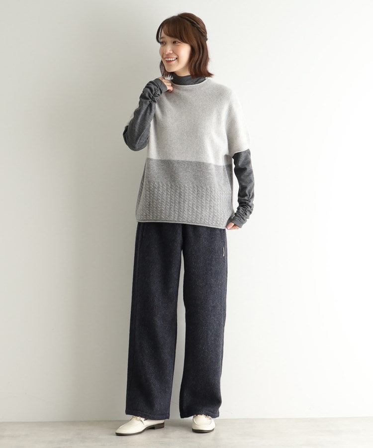 ローラアシュレイホーム(LAURA ASHLEY HOME)のウール混ビーバー調ストレートパンツ7